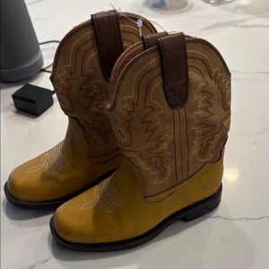 Dream Pairs Brown and Tan Cowboy Boots toddler 9